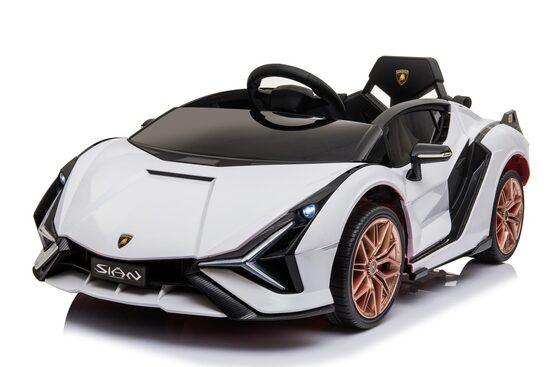 Lamborghini SIAN bērnu elektro auto (balts, 4WD)