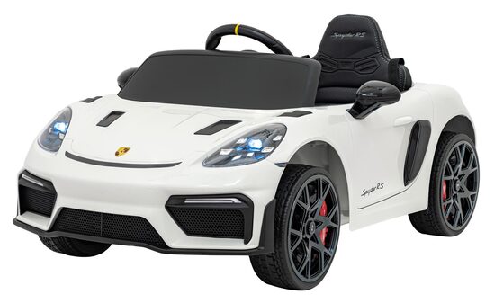 Porsche Spyder RS 718 bērnu elektro auto (balts, 2WD)