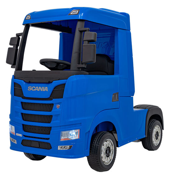 Scania R-serie bērnu elektro kravas auto (zils, 4WD)
