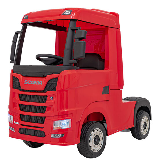 Scania R-serie bērnu elektro kravas auto (sarkans, 4WD)