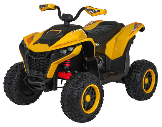 Quad Fast bērnu elektro kvadracikls (dzeltens, 4WD)