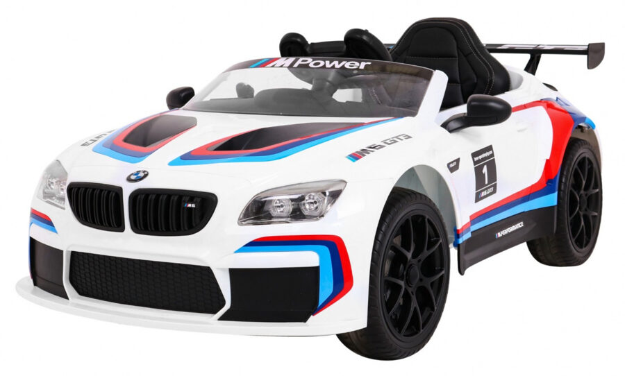 BMW M6 GT3 bērnu elektro auto (balts, 2WD)