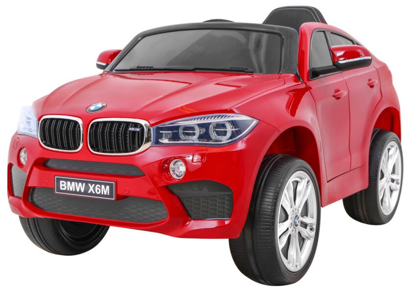 BMW X6M bērnu elektro auto (lakots, sarkans, 2WD)