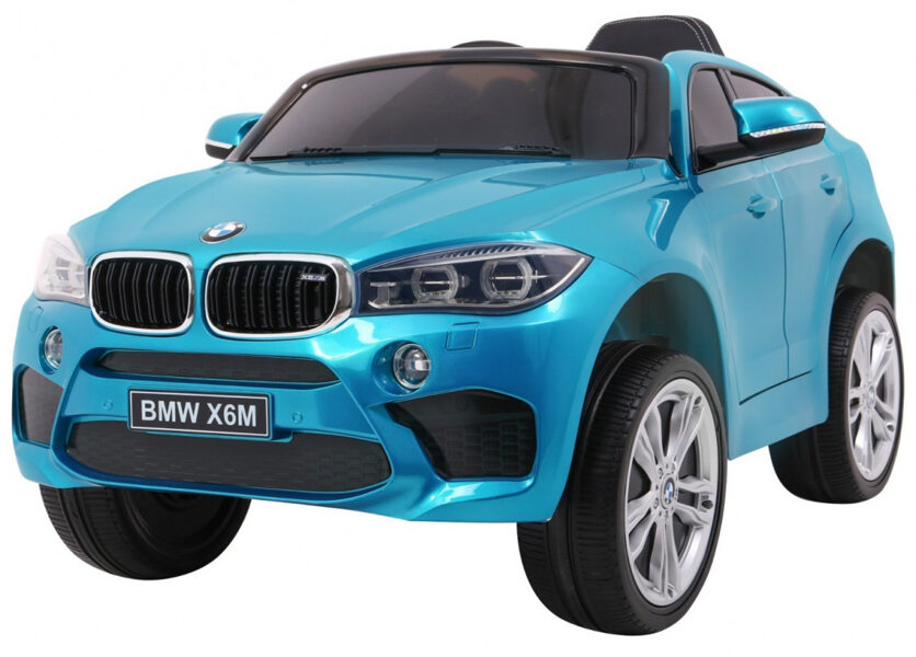 BMW X6M bērnu elektro auto (lakots, tirkīzzils, 2WD)