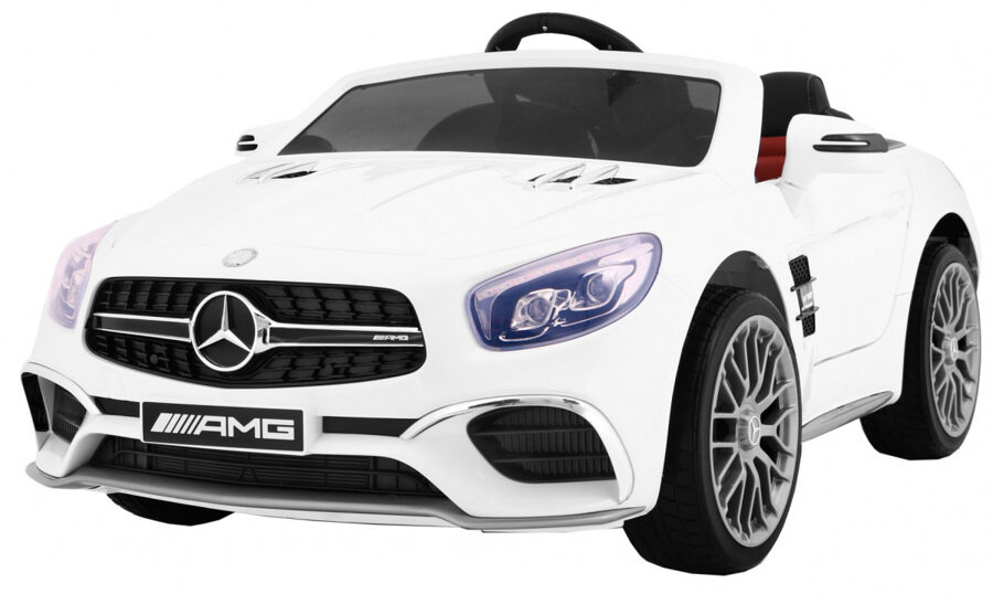 Mercedes AMG SL65 bērnu elektro auto (balts, 2WD)