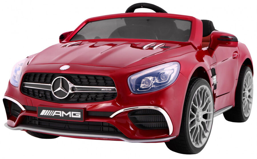 Mercedes AMG SL65 bērnu elektro auto (sarkans-lakots, 2WD)