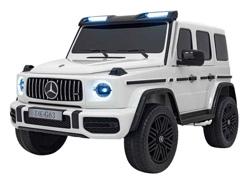 Mercedes Benz G63 AMG XXL bērnu elektro auto (balts, 4WD)