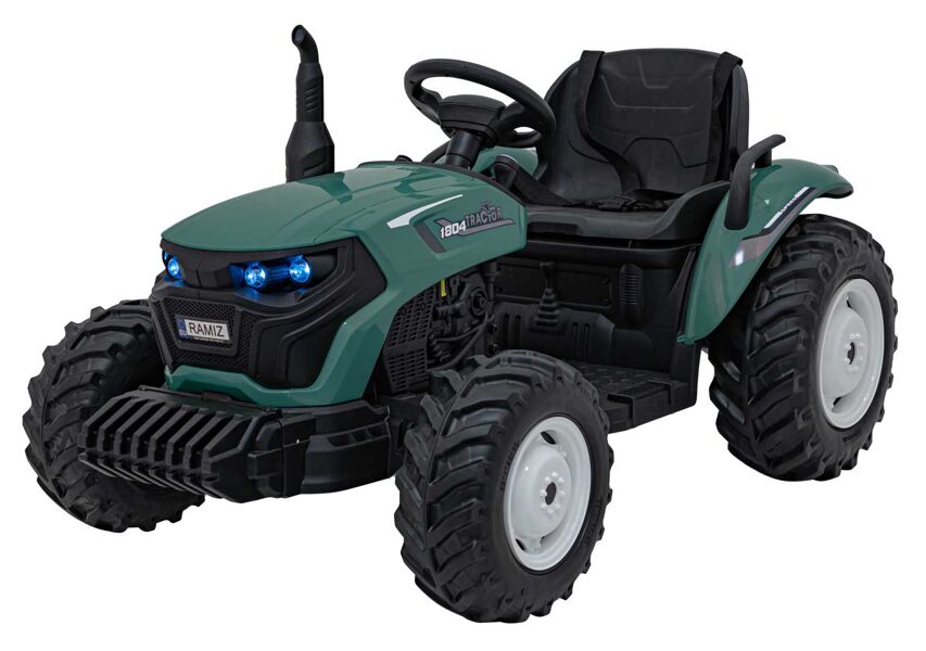 GROW 1804 bērnu elektro traktors (zaļš, 2WD)